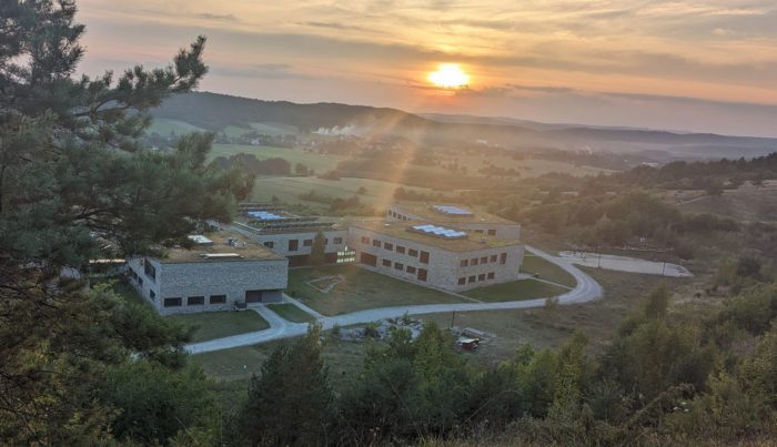 Bird's-eye view of The European Centre for Geological Education in Chęciny, Poland